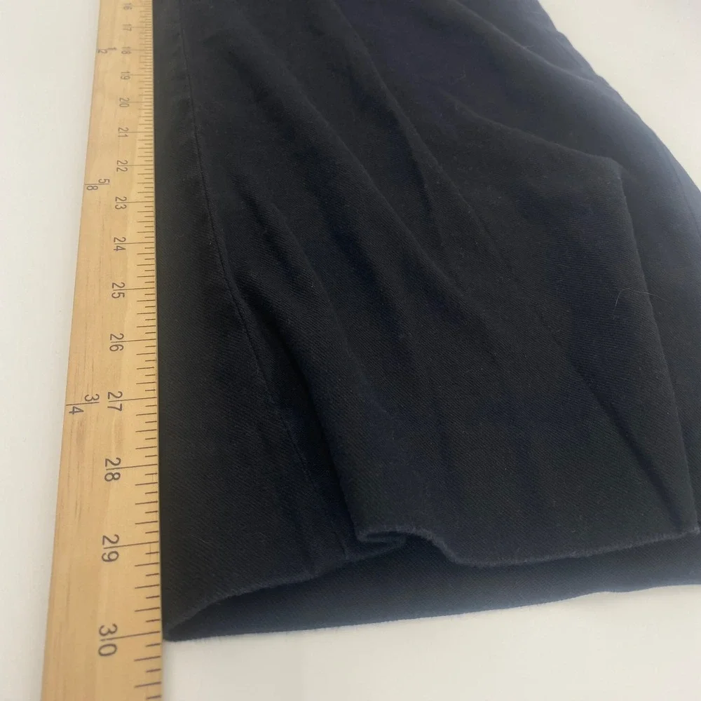 Banana Republic Wide Leg‎ Pants Womens 4 Black High Rise Twill Trouser